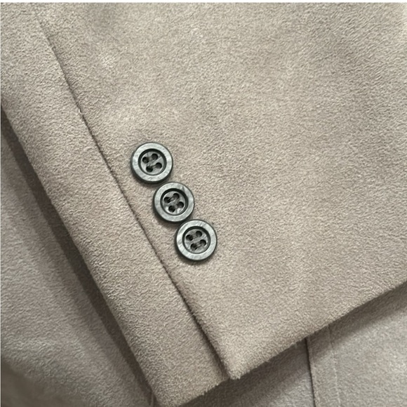 Halston Halsuede Single Breasted Gray Blazer - Picture 13 of 13